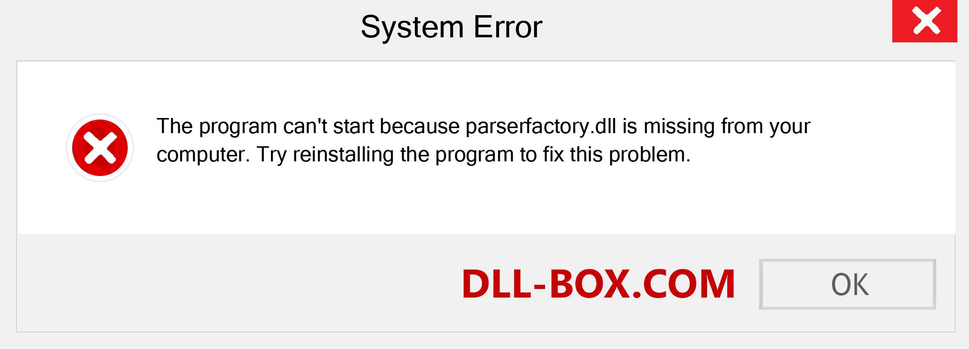  parserfactory.dll file is missing?. Download for Windows 7, 8, 10 - Fix  parserfactory dll Missing Error on Windows, photos, images